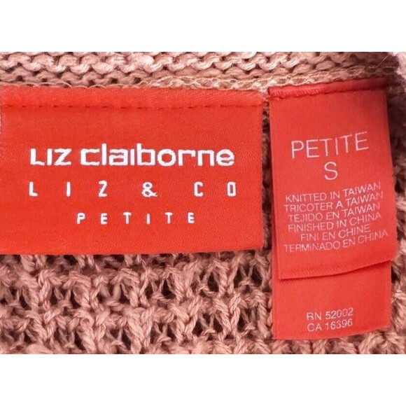 Liz Claiborne Preppy Button Down Sweater Classic Short Sleeve Cardigan Petite Sm - Picture 7 of 8